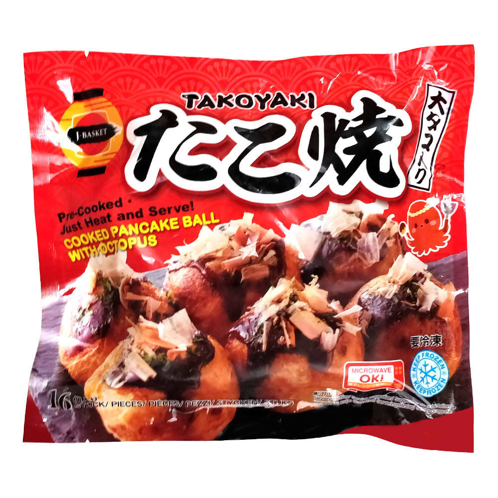 J-BASKET Takoyaki (Frozen Octopus Balls) 480g/16pc